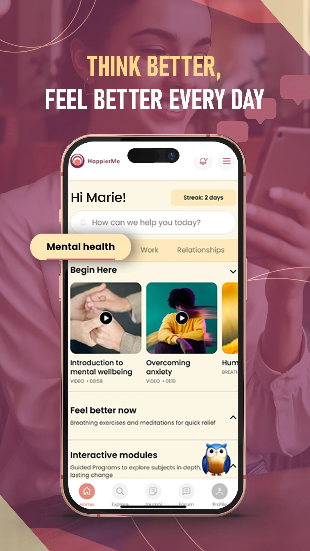 HappierMe: Think & Feel Better screenshot